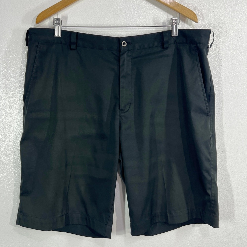 Nike Golf Men's 38 Black Flat Front Dri-FIT Tech Chino Shorts Performance